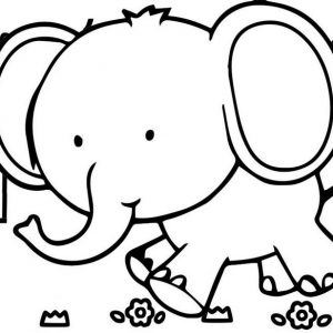 Fun Elephant Cartoon Coloring Page