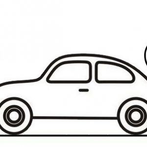 Simple Car Coloring Page Easy to Color