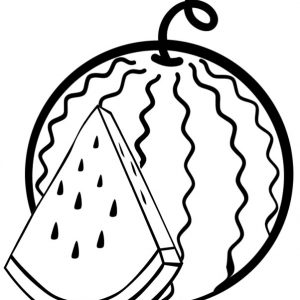 Sweet Watermelon Coloring Page
