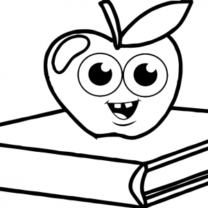 Apple Above book Coloring Page