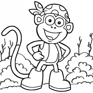 Cool Teenage Monkey Coloring Page