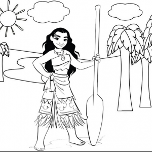Polynesian Princess Moana Coloring Page