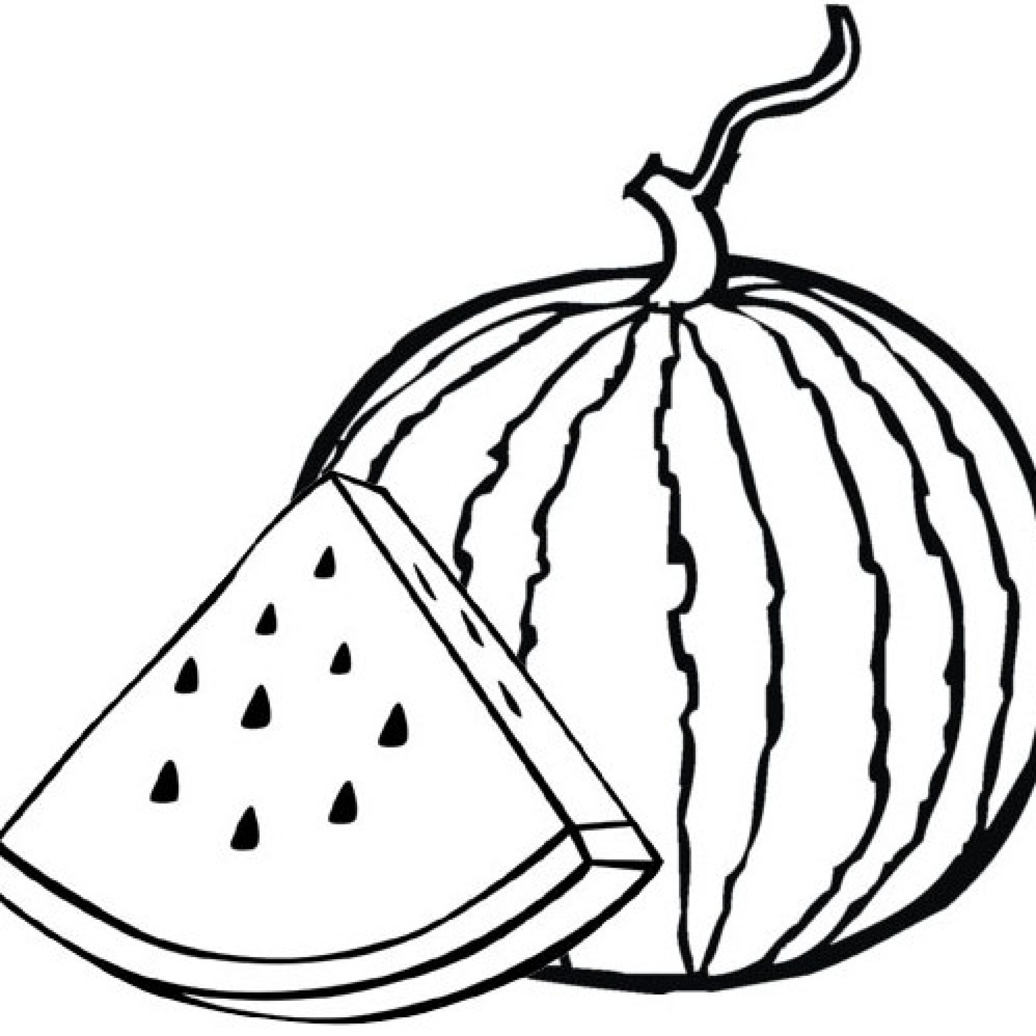 Sweet and Fresh Watermelon Coloring Pages for Children and Families