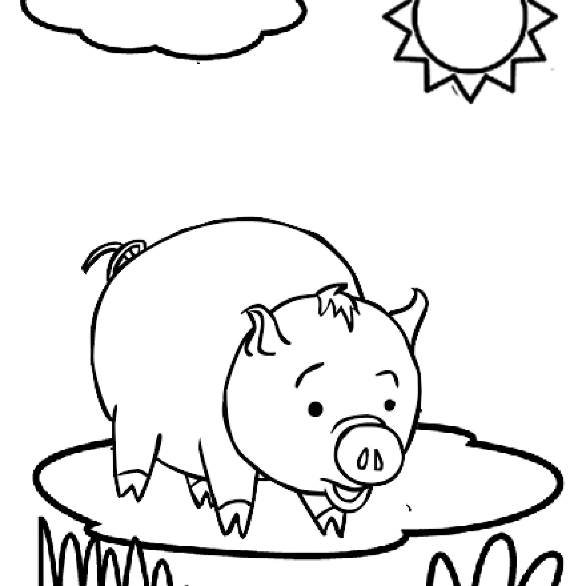 Cute Fat Pig Coloring Page   Mitraland