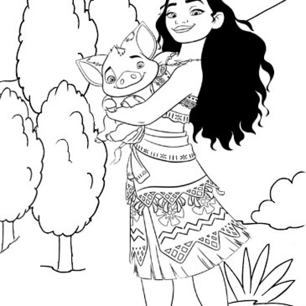 Disney Princess Moana Coloring Page - Mitraland