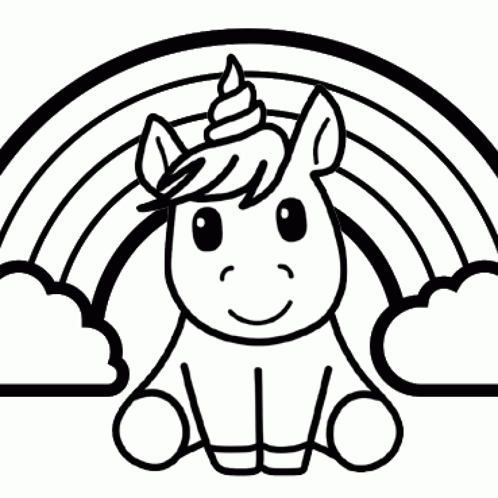 unicorns coloring page for kids printable
