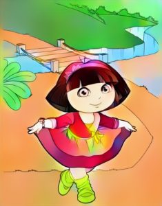 Dora Coloring Work from Dian