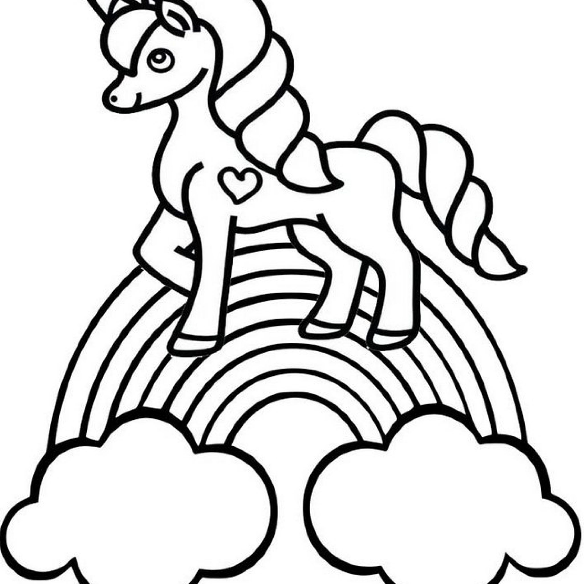 unicorn rainbow printable free coloring pages
