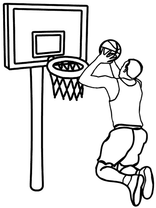 Cool Basketball Coloring Page Mitraland