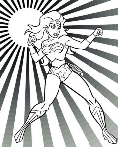 DC Superhero Girls Coloring Page Wonder Woman