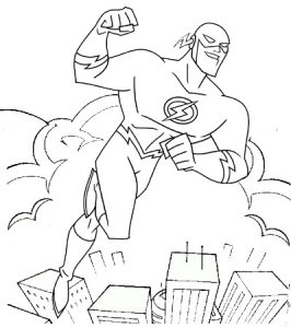 Flash Superhero Coloring Page
