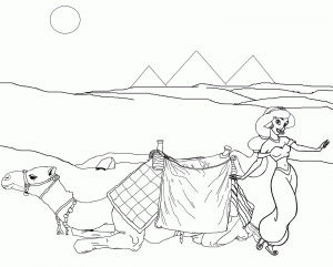 Jasmine Coloring Page of Princess Disney