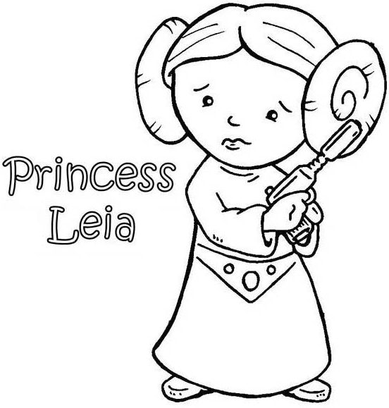 Princess Leia Coloring Page Mitraland