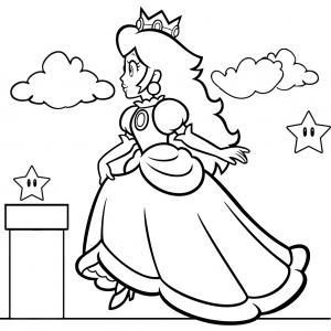 Princess Rosalina Super Mario Coloring Page