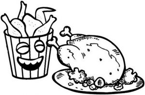Processed Products out of Chicken Coloring Page