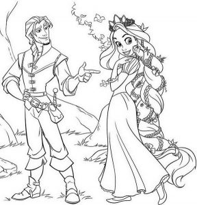 Rapunzel Coloring Page of Princess