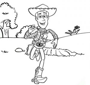 Sheriff Woody Coloring Toy Story Sheet