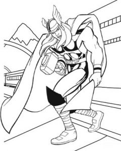 Wonderful Thor Marvel Comics Coloring Page