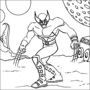 X Men Coloring Page of Superhero