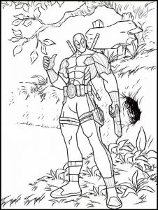 Fantastic Deadpool Animated Series Coloring Page