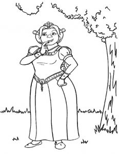 Princess Fiona Coloring Sheet of Shrek