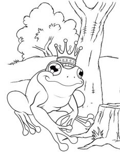 Wonderful Prince Frog Coloring Sheet