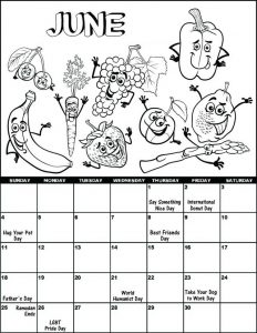 June month coloring page 1000